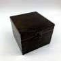 Custom logo black painted wooden essential oil storage box