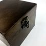 Custom logo black painted wooden essential oil storage box
