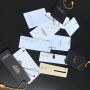 Color printing both sides die cut label hanging string paper hang tag