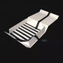 Custom white strong magnetic folding paper box with black ribbon closure