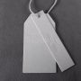 Custom white Debossed logo swing hang tags for garments
