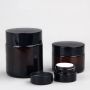 Custom Black 250g Hair cream containers with lid