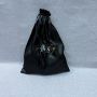 Wholesale Custom Black Satin Drawstring Pouch Silk Bags For hair wig