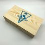 Custom solid pine playing cards wooden gift box with lock