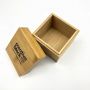 Custom printed logo solid gift card bamboo box  with lid