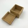 Custom printed logo solid gift card bamboo box  with lid