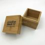 Custom printed logo solid gift card bamboo box  with lid
