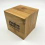 Custom printed logo solid gift card bamboo box  with lid