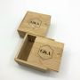 Custom sliding bamboo wooden card box for business card 