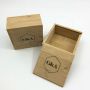 Custom sliding bamboo wooden card box for business card 