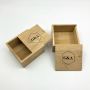 Custom sliding bamboo wooden card box for business card 