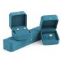 Custom logo flannel box wholesale deerskin velvet PU ring jewelry box necklace jewelry box bracelet packaging 