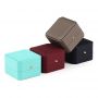 Custom logo flannel box wholesale deerskin velvet PU ring jewelry box necklace jewelry box bracelet packaging 