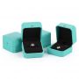 Custom logo flannel box wholesale deerskin velvet PU ring jewelry box necklace jewelry box bracelet packaging 