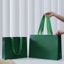 Green clothing store paper bag tote bag customization Simple customized LOGO gift clothes high-end handbag