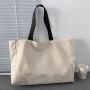 Custom printed embroidered logo with inner pocket large capacity canvas bag simple and stylish yoga canvas bag shoulder bag