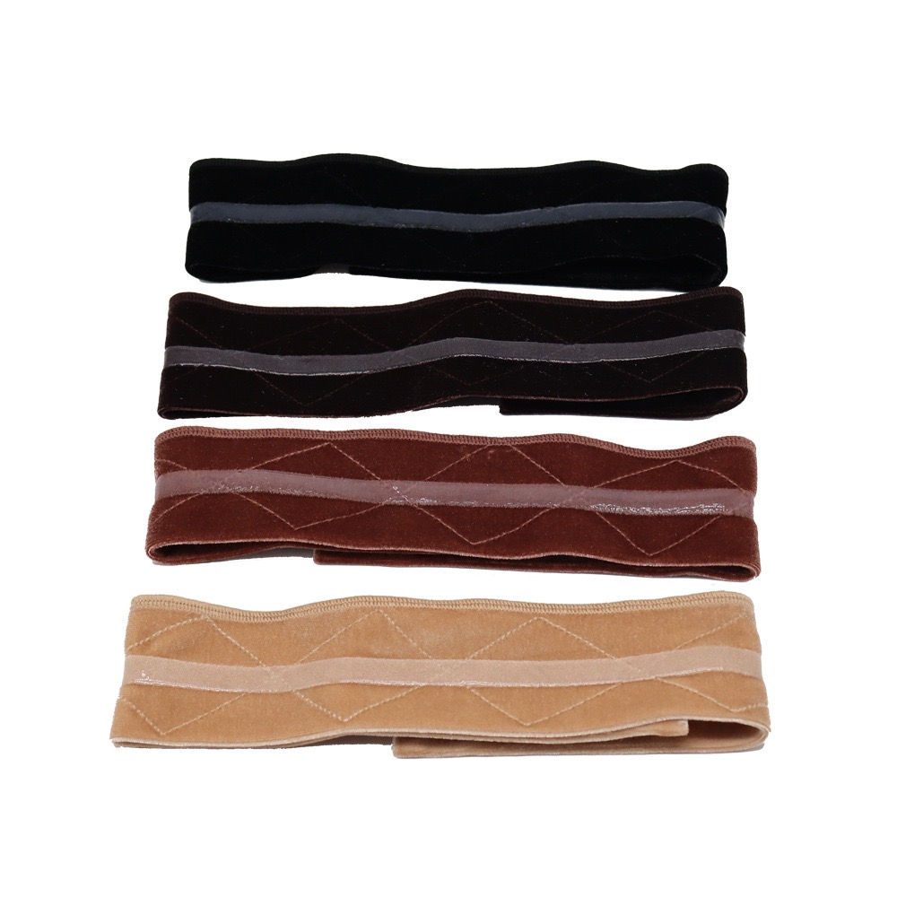 Wholesale silicone Hair Accessories Adjustable Fastern Velvet Wig Grip Headband Head Headbands Wig Band for Women Men