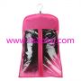 Pink customized non-woven bag for hair extension with hanger