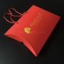 Custom white 250g red pillow wig box with rope handle for hair extension packaging