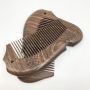 OEM Wholesale Natural Wooden Mens Antistatic Beard Hair Comb