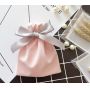 Wholesale custom pink small velvet drawstring pouch bags
