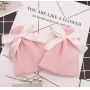 Wholesale custom pink small velvet drawstring pouch bags