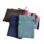 Dark Blue Small Custom Jute pouch For necklace 