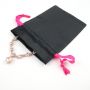 Custom Purple Excellent quality luxury silk satin jewelry pouch with logo