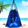 Fashion Metallic green and Gold PU Leather Waterproof Drawstring Dust Pouch Backpack Bag