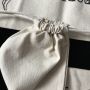 Personalized natural color recycled cotton drawstring bag for Wine 