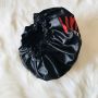 Satin bonnet sleep cap with logo silk hair bonnet custom