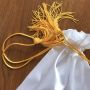 Hot Sale Custom Luxury Silk Satin Drawstring Jewelry Pouch with Tassel