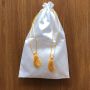 Hot Sale Custom Luxury Silk Satin Drawstring Jewelry Pouch with Tassel