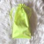Custom Promotion 20X30 lime Green Premium Fabric Satin String Bag