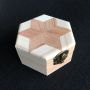 Custom color matching hexagonal wooden jewelry box with mirror 