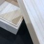 Square natural small paulownia wood gift box with removable lid 