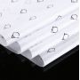 custom white tissue paper with pink logo for apparel 