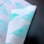 Custom 17g white Tissue paper with blue logo for clothes