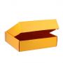 Yellow printed corrugated cardboard gift mailer shipping box for clothing