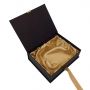 China manufacturer custom printing black packaging handbag gift box with ribbon 