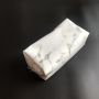 New White Marble Pattern Cosmetic Bag Large Capacity Women PU Travel Portable Makeup Bag 