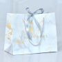 Custom marble printing paper shopping packaging gift bags 