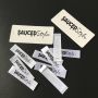 Custom logo printing white clothing hang tags and garment labels 