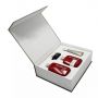 Blue Cosmetic skincare box with magnetic closure 
