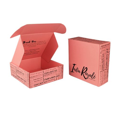 Custom Pink cosmetic shipping boxes for mailing