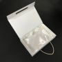 Custom pearl paper packaging box with handle for makup bottles 