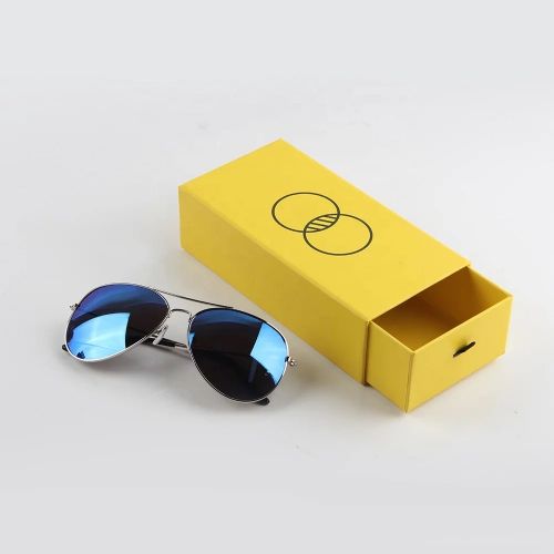 Custom printing sliding sunglasses packaging boxes with logo 