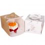 Custom printing cardboard paper cake packaging box with handle