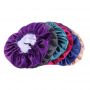 Custom label Colorful double sides silk satin hair bonnets