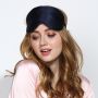 Custom pink silk satin sleeping eye mask eye wear 